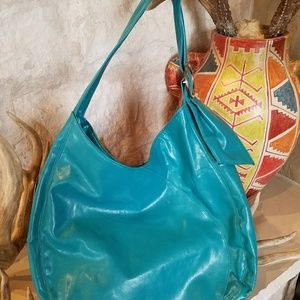 Turquoise hobo bag